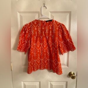 Orange Zara top